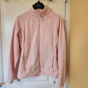 Columbia Women's PINK Soft Fleece Outdoor Full Zip Jacket Size L with letter O